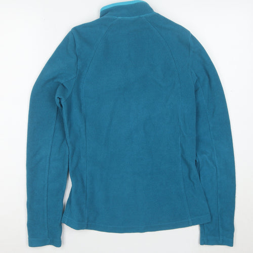 Decathlon Women Blue XS 1/4 Zip Fleece Pullover Sweatshirt