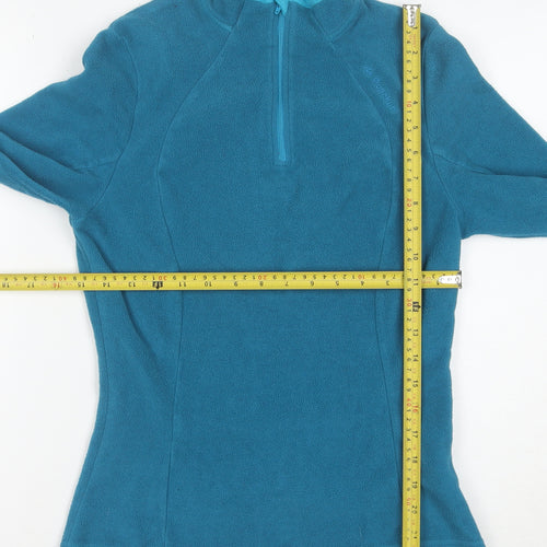 Decathlon Women Blue XS 1/4 Zip Fleece Pullover Sweatshirt