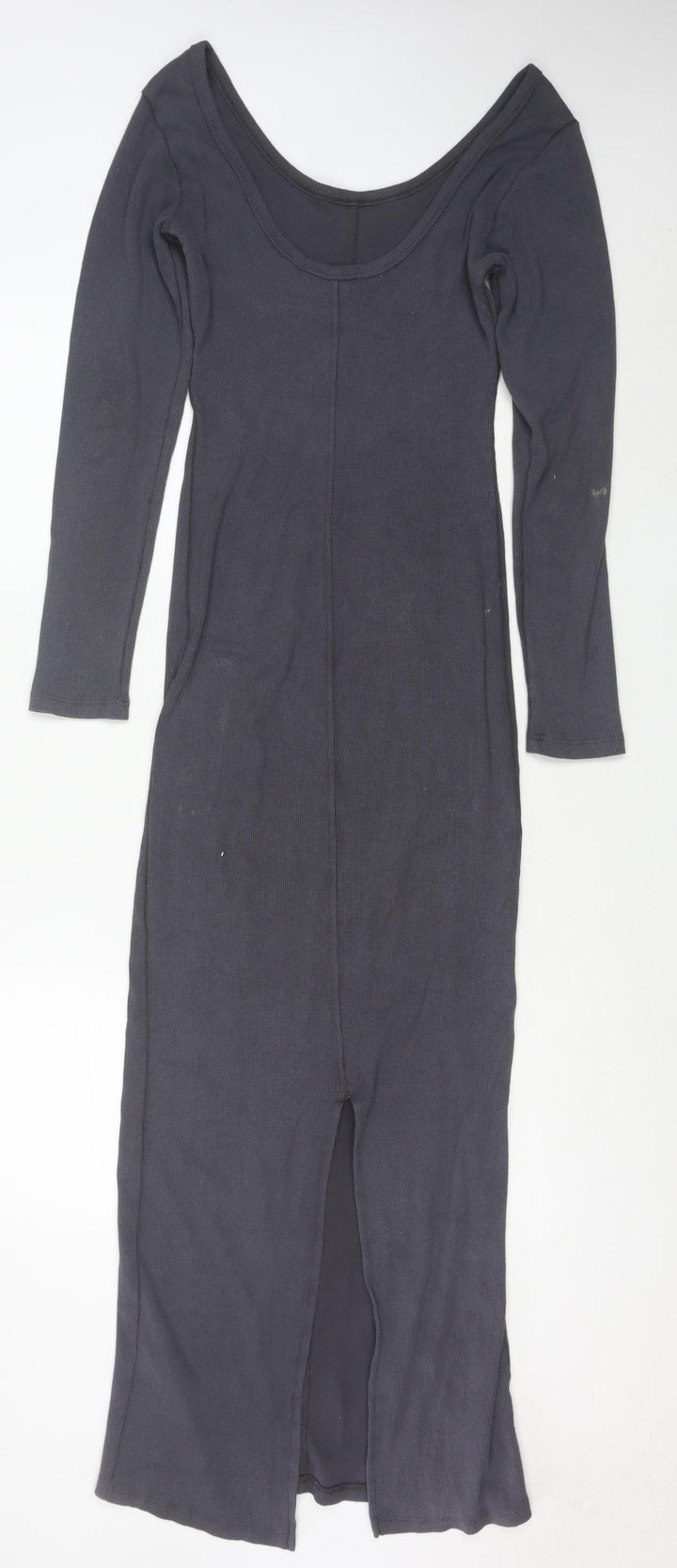 ASOS DESIGN Women Grey Size 10 Long Sleeve Bodycon Dress