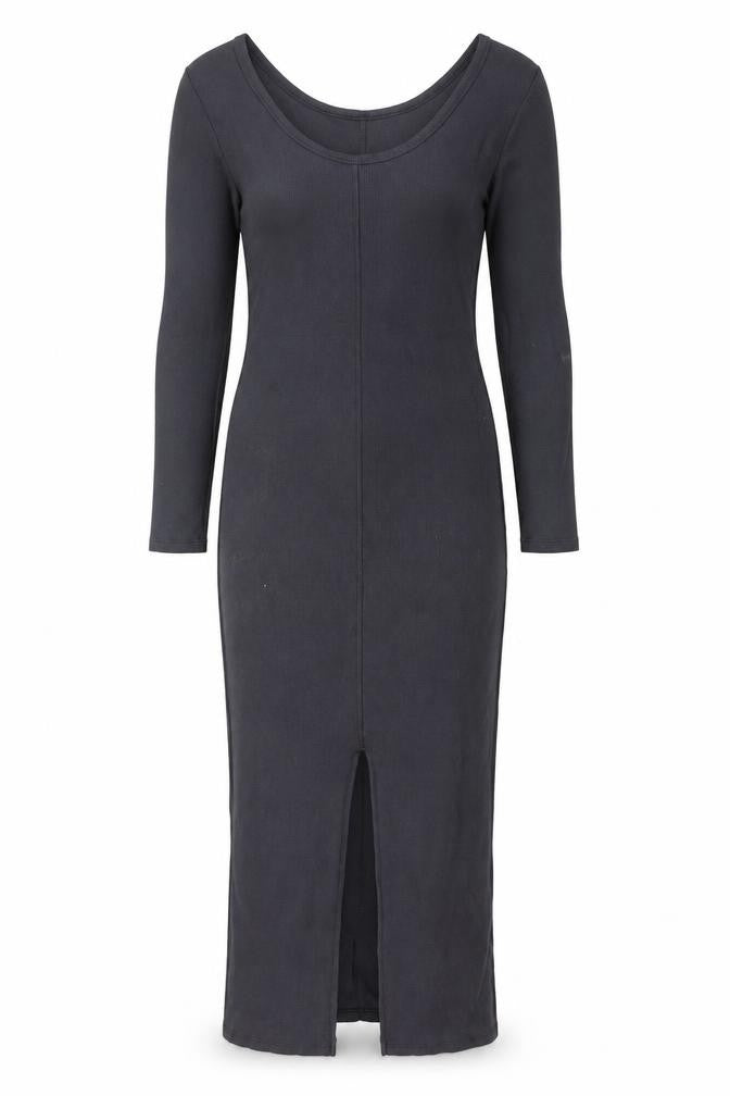ASOS DESIGN Women Grey Size 10 Long Sleeve Bodycon Dress
