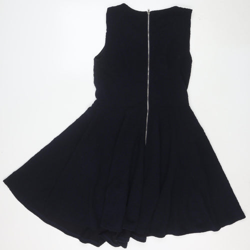 Apricot Women's Black Fit & Flare Sleeveless Knee Length Dress Size 12