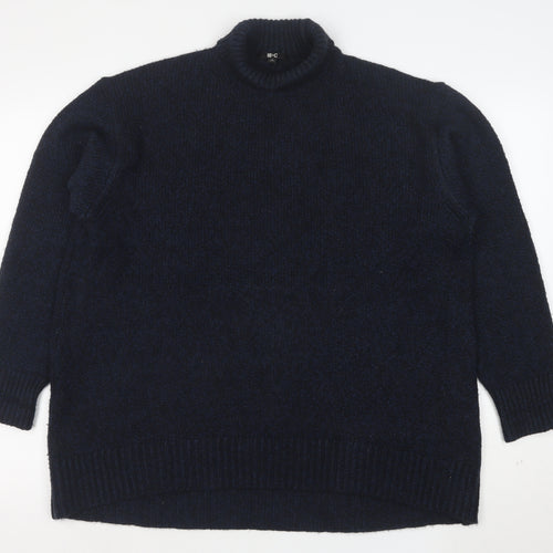 Uniqlo Women’s Black Wool Blend Roll Neck Long Sleeve Jumper M