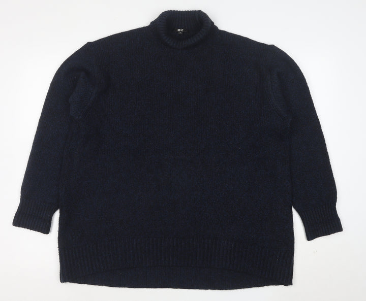 Uniqlo Women’s Black Wool Blend Roll Neck Long Sleeve Jumper M