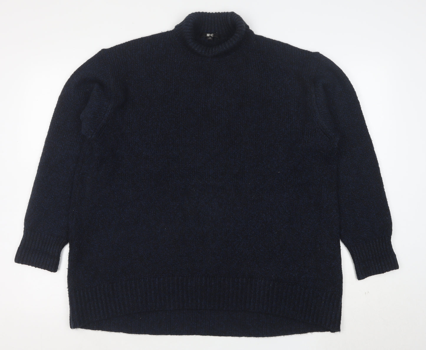 Uniqlo Women’s Black Wool Blend Roll Neck Long Sleeve Jumper M