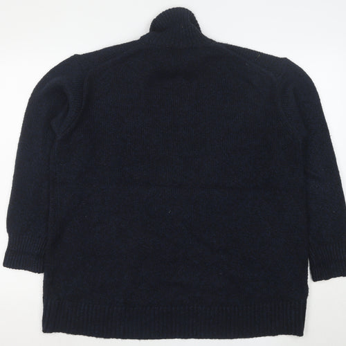 Uniqlo Women’s Black Wool Blend Roll Neck Long Sleeve Jumper M