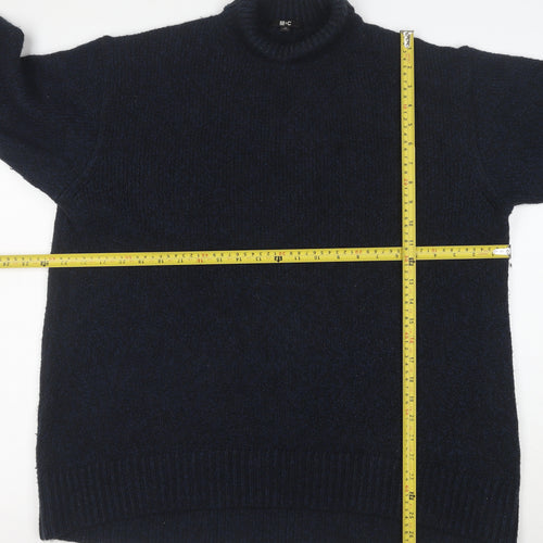 Uniqlo Women’s Black Wool Blend Roll Neck Long Sleeve Jumper M