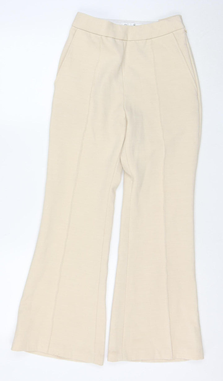 Dream Trend Women’s Beige Flared Dress Pants Trousers Size M