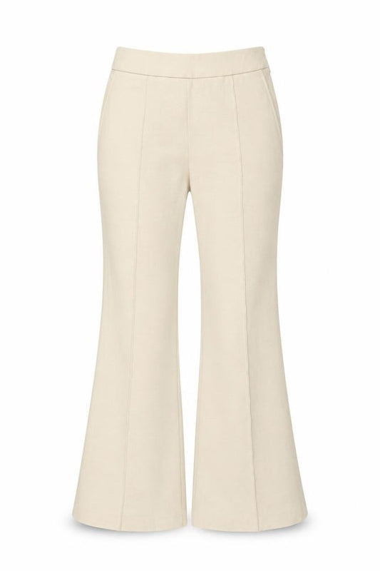 Front view of Dream Trend Women’s Beige Flared Dress Pants Trousers, size M