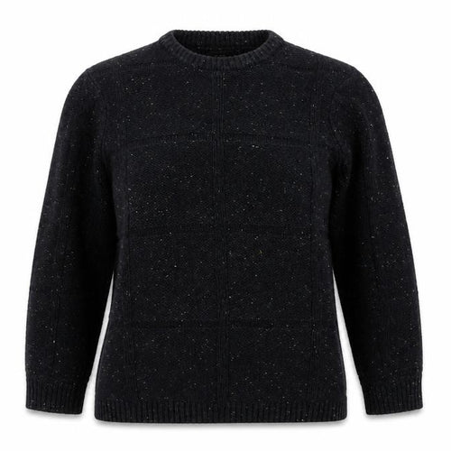 Zara Women’s Black Chunky Knit Wool Blend Crew Neck Jumper Size 12