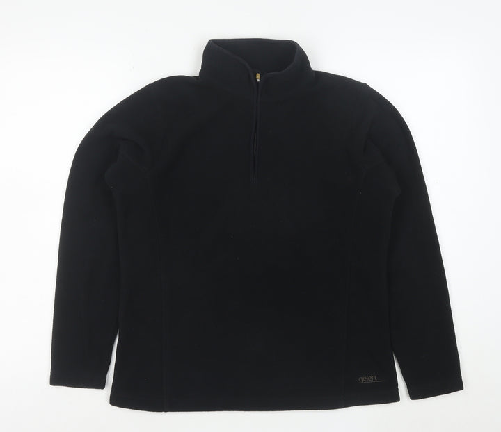 Gelert Women Black Size 12 Fleece 1/2 Zip Pullover Sweatshirt