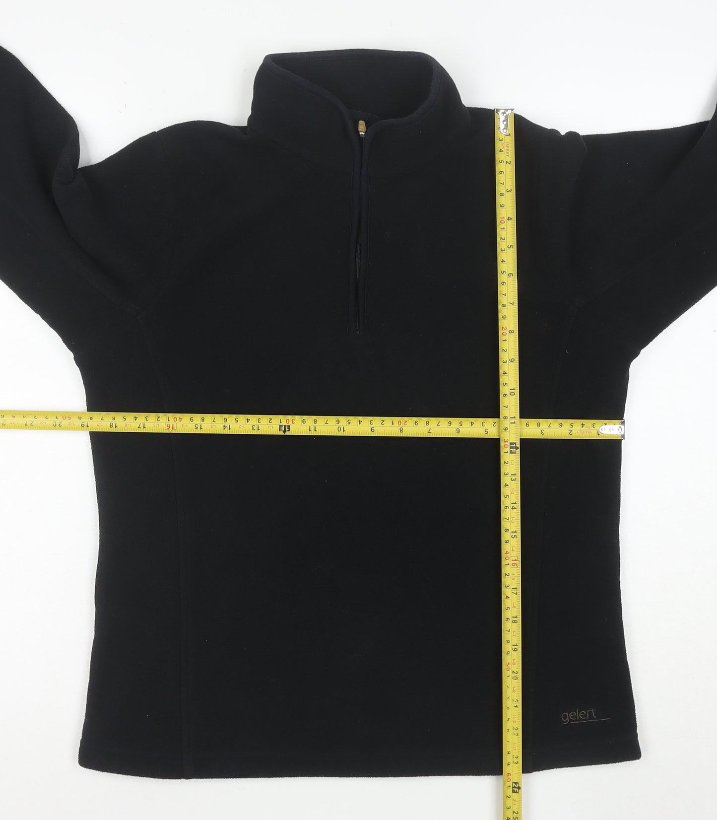 Gelert Women Black Size 12 Fleece 1/2 Zip Pullover Sweatshirt