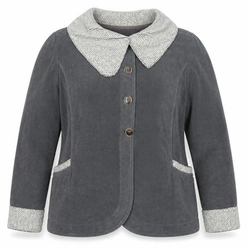 Marks and Spencer Women’s Grey Knit Trim Fleece Jacket XL