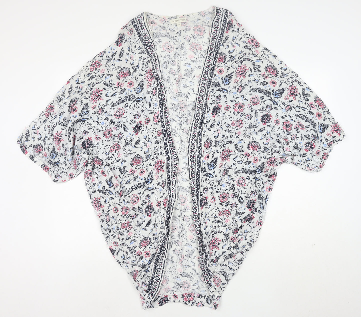 Monsoon Women’s Multicoloured Floral Kimono Blouse M