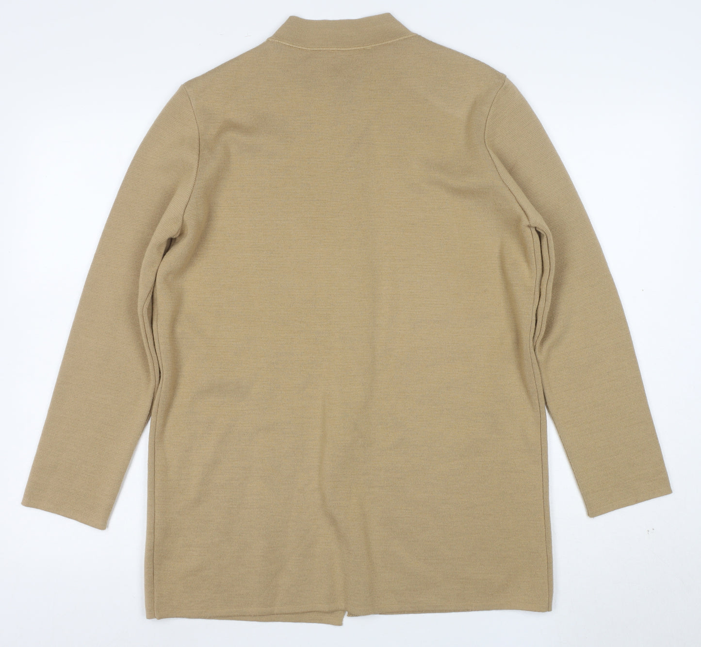 Marks and Spencer Women’s Beige Merino Wool Collared Cardigan Size 12