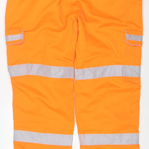 Pulsar Men's Orange High Visibility Workwear Trousers 44W 31L