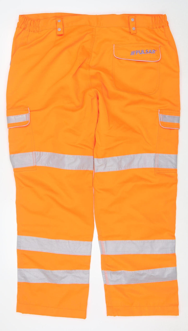 Pulsar Men's Orange High Visibility Workwear Trousers 44W 31L