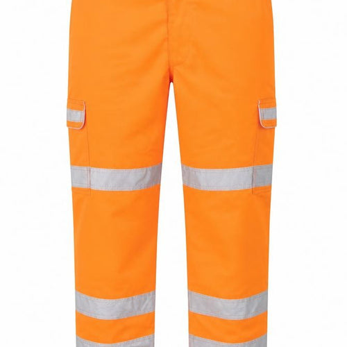 Pulsar Men's Orange High Visibility Workwear Trousers 44W 31L