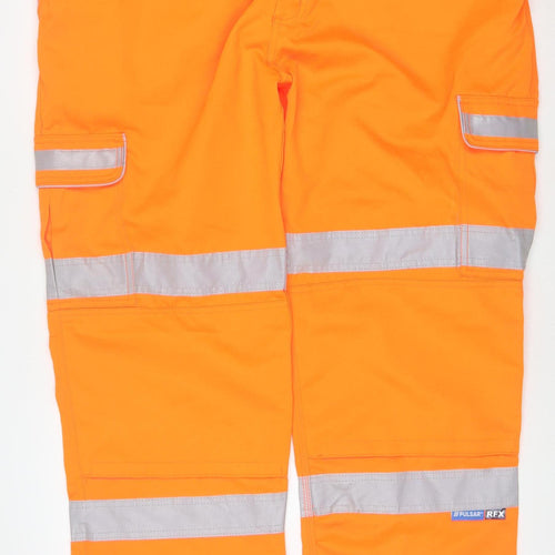 Pulsar Men's Orange High Visibility Workwear Trousers 44W 31L