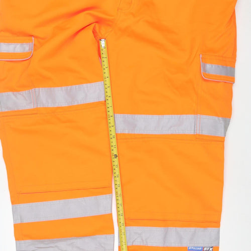 Pulsar Men's Orange High Visibility Workwear Trousers 44W 31L