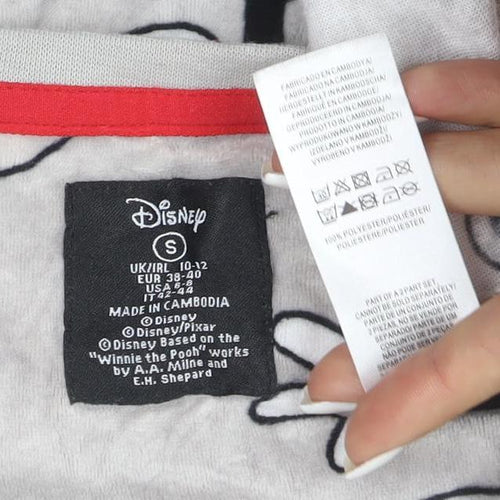 Disney Women's Grey Mickey Mouse Long Sleeve Fleece Nightshirt S