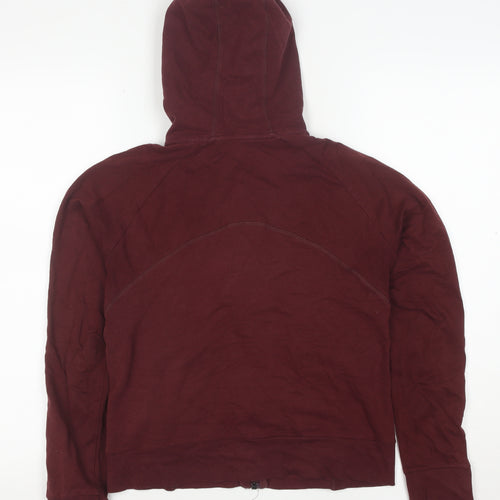 Goodmove Womens Burgundy Full Zip Hoodie Size 6 Cotton Blend