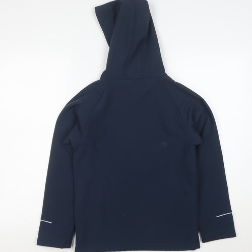 Hi Gear Boys Blue Soft Shell Hooded Jacket 11-12 Years Full Zip Outdoor