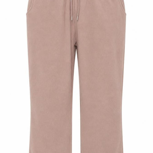 Damart Women Beige Fleece Sweatpants L UK 18/20 Elastic Waist Winter