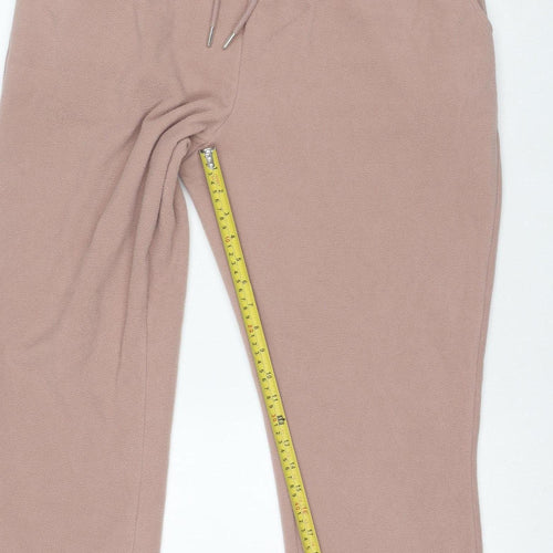 Damart Women Beige Fleece Sweatpants L UK 18/20 Elastic Waist Winter