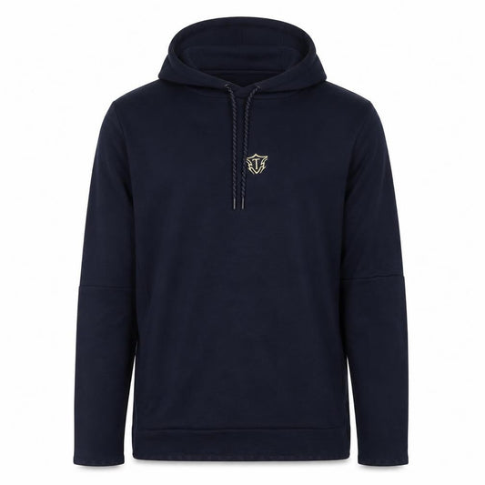 Front view of Timeless Trend Men's Blue Pullover Hoodie, size S