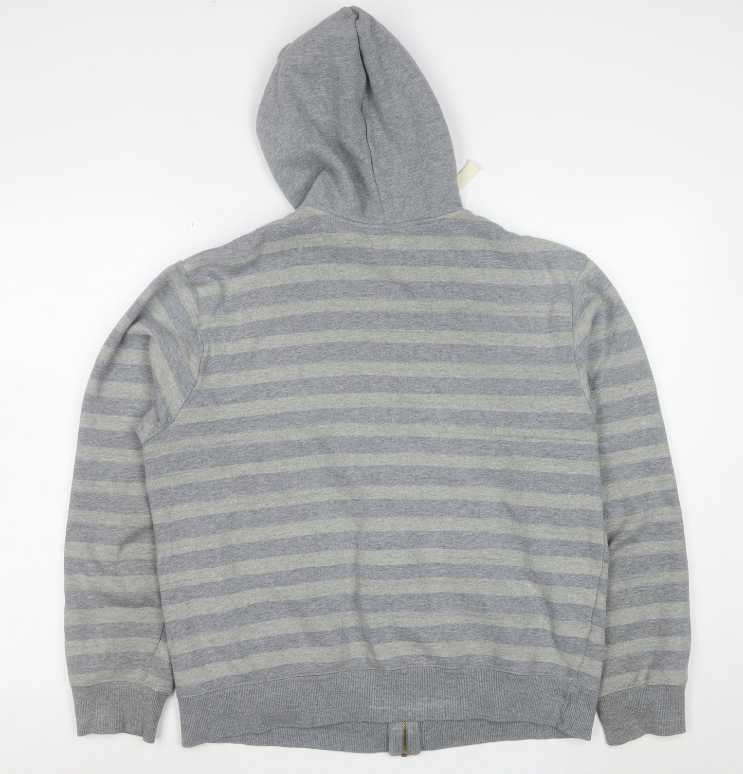 Billabong Men's Grey Striped Full Zip Hoodie Size S