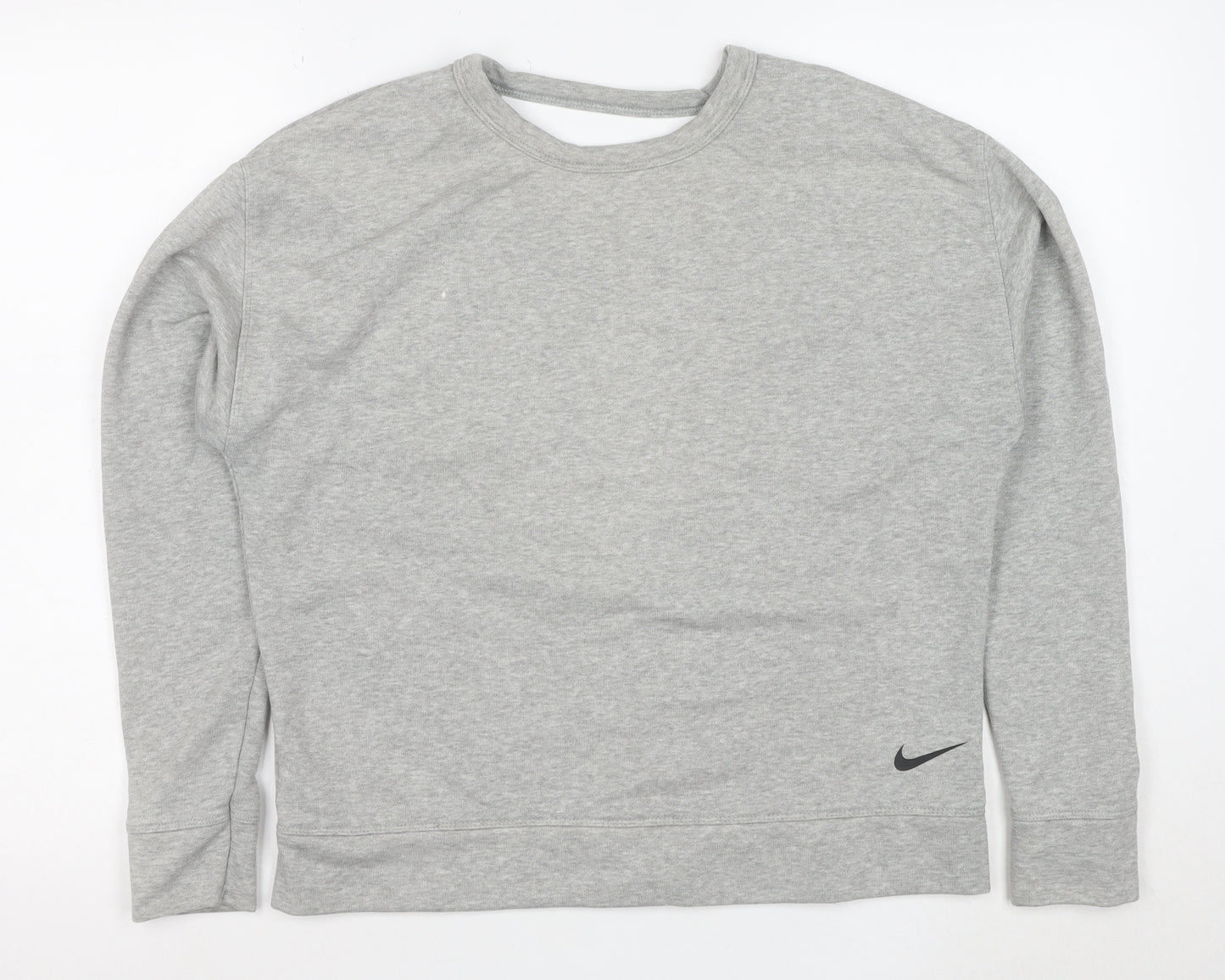 Nike Women's Grey Dri-FIT Pullover Sweatshirt Small Lightweight