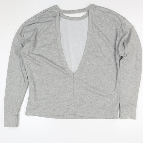 Nike Women's Grey Dri-FIT Pullover Sweatshirt Small Lightweight