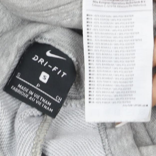 Nike Women's Grey Dri-FIT Pullover Sweatshirt Small Lightweight