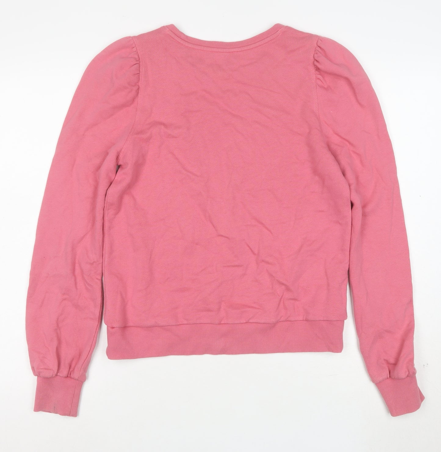 ME+EM Women Pink Cotton Long Sleeve Pullover Sweatshirt Size 12