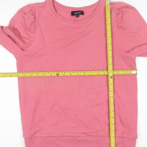 ME+EM Women Pink Cotton Long Sleeve Pullover Sweatshirt Size 12