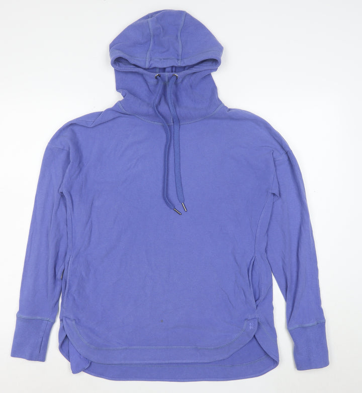 Sweaty Betty Womens Blue Small Long Sleeve Pullover Hoodie