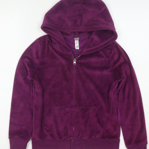Jessie’s Women’s Purple Velour Full Zip Hoodie Size L