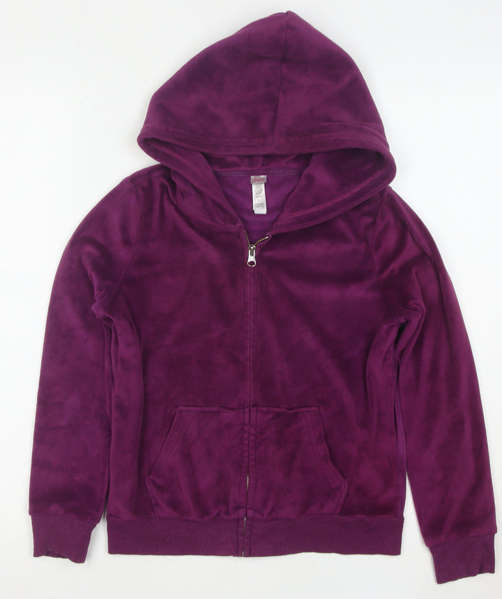 Jessie’s Women’s Purple Velour Full Zip Hoodie Size L