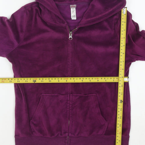 Jessie’s Women’s Purple Velour Full Zip Hoodie Size L