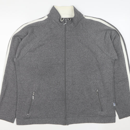 MS Sportswear Women's Grey Full Zip Hoodie Size 8 Cotton Blend