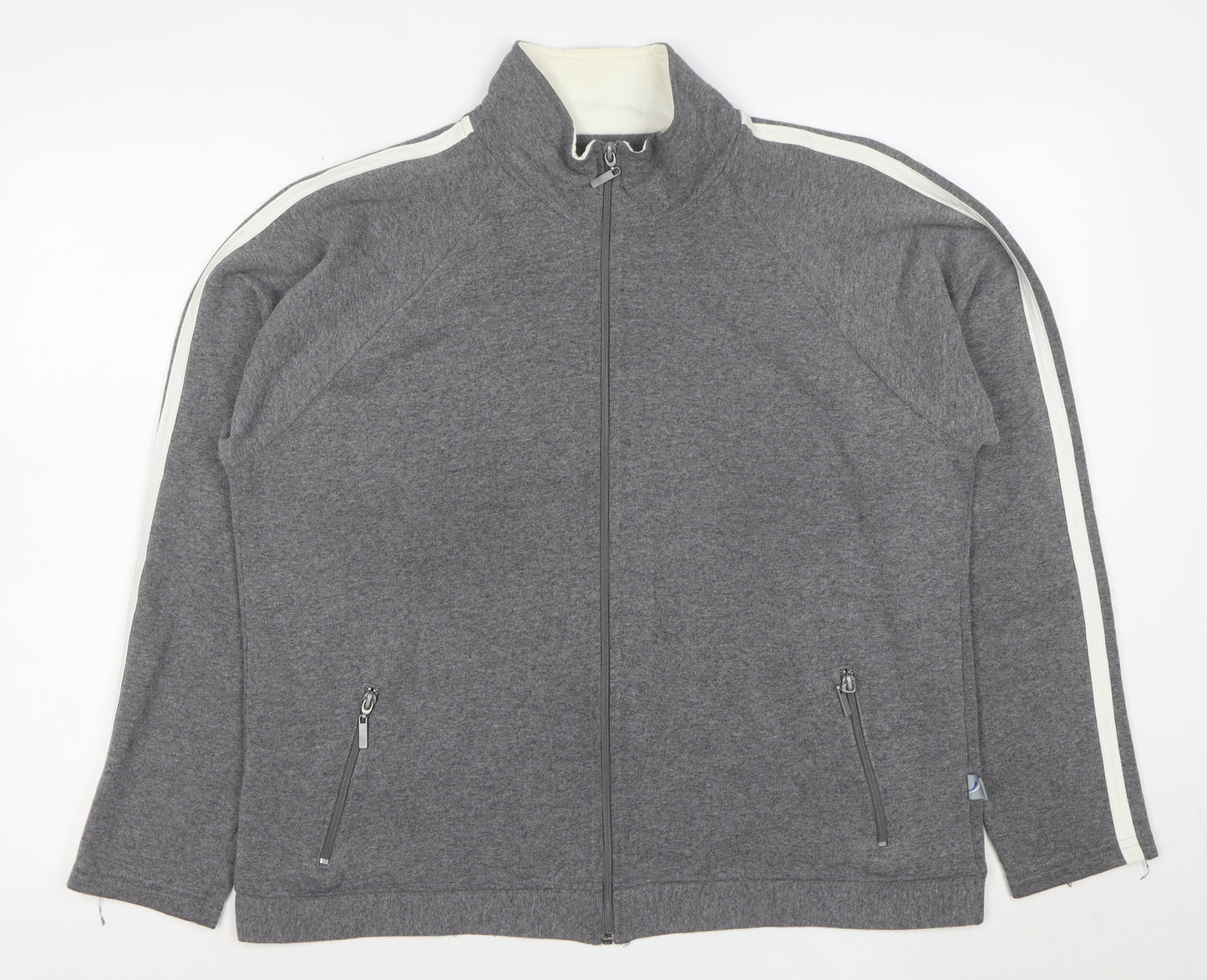 MS Sportswear Women's Grey Full Zip Hoodie Size 8 Cotton Blend