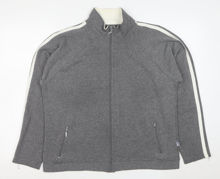 MS Sportswear Women's Grey Full Zip Hoodie Size 8 Cotton Blend