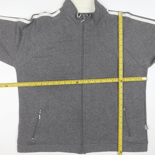 MS Sportswear Women's Grey Full Zip Hoodie Size 8 Cotton Blend