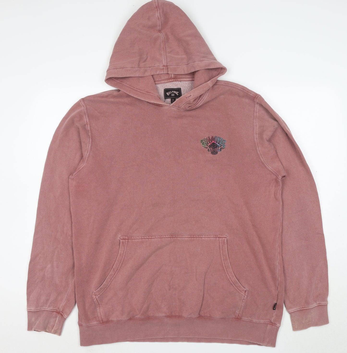 Billabong Women's Pink Pullover Hoodie XL Cotton Blend Surf Graphic