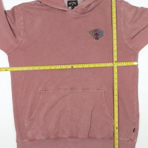 Billabong Women's Pink Pullover Hoodie XL Cotton Blend Surf Graphic