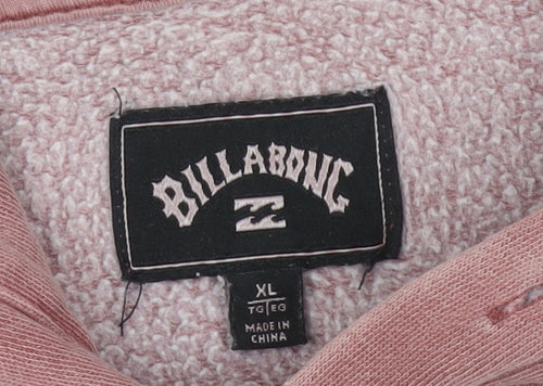 Billabong Women's Pink Pullover Hoodie XL Cotton Blend Surf Graphic