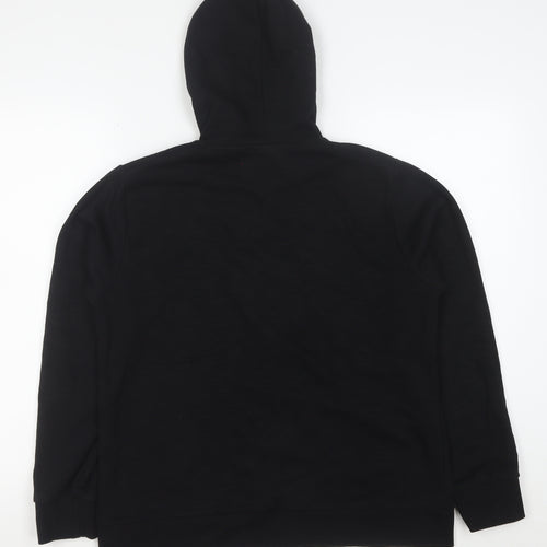 Kappa Women's Black XL Full Zip Hoodie Cotton Blend Sportswear