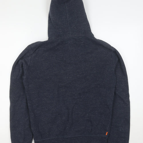 Superdry Men's Blue Full Zip Hoodie Size M Cotton Blend
