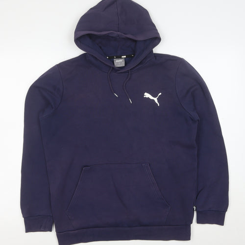 Puma Men's Blue Pullover Hoodie Size S Fleece Sportswear