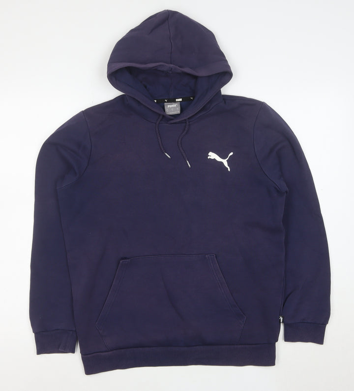 Puma Men's Blue Pullover Hoodie Size S Fleece Sportswear